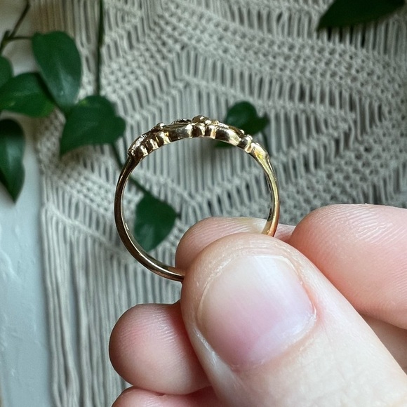 Black Hills Gold Leaf Ring | Size 8 | 10K Tri-Color Gold | Vintage Style Nature - Picture 9 of 11